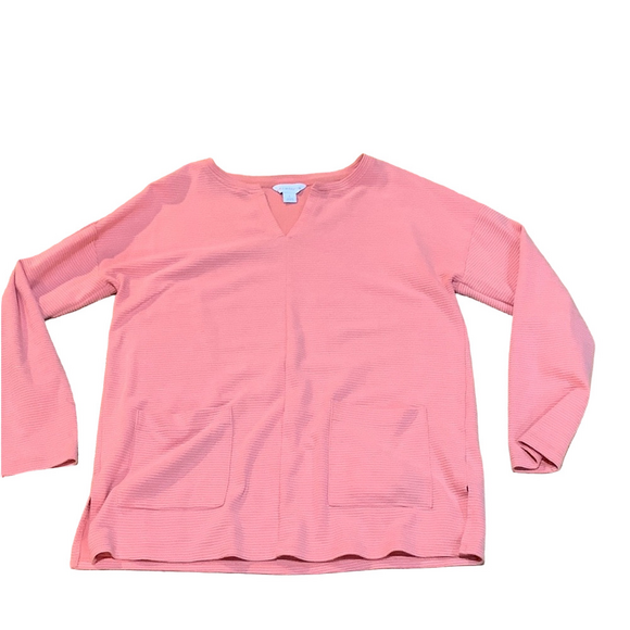 Liz Claiborne Tops - Coral Long Sleeve Sweater with Pockets box 24